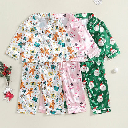 Boy Girl Christmas Pajamas Set