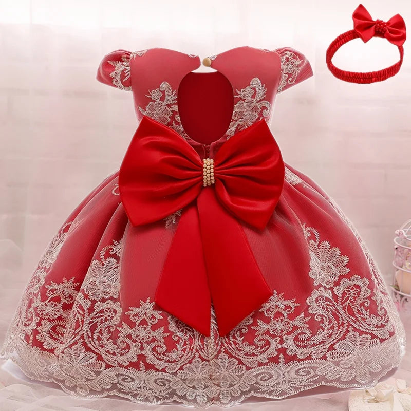 Baby Girls Lace Princess Dress Birthday Party New Year Costume