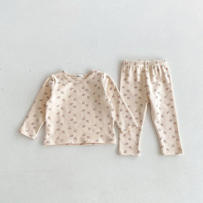 New Baby Cotton Pajamas Set Girls Long Sleeve Tops + Pants 2pcs Suit