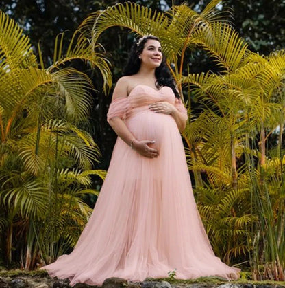 New Off Shoulder Maternity Dress for Photoshoot Lace Pregnant Dress Long Maxi Dress Maternity Gown