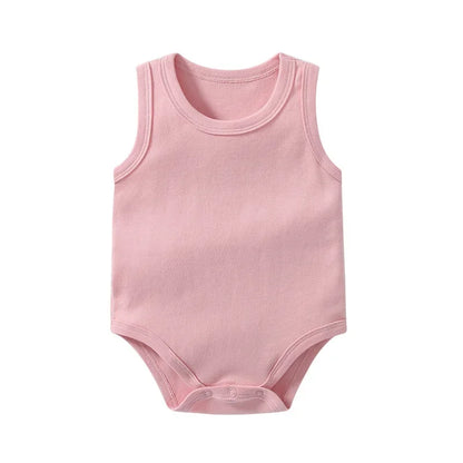 baby camisole Triangle Solid sleeveless triangle crawling suit Vest Male and female