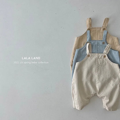 Baby Sleeveless Cotton Rompers Cute Infant Strap Jumpsuit