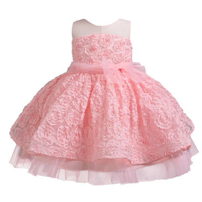 Girls Party Dress Sleeveless Princess Birthday Puffy Dresses for Kids Children Tutu Wedding