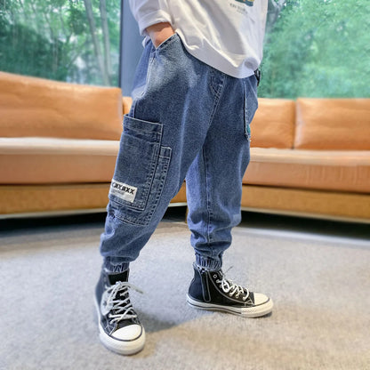 Children's Jeans Casual Soft Korean Version Baby Boy Long Pants