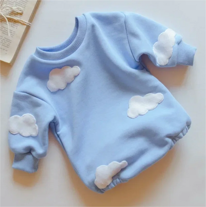 New Unisex Cute Cloud Pattern Romper  Babies Clothes Short Sleeve Romper