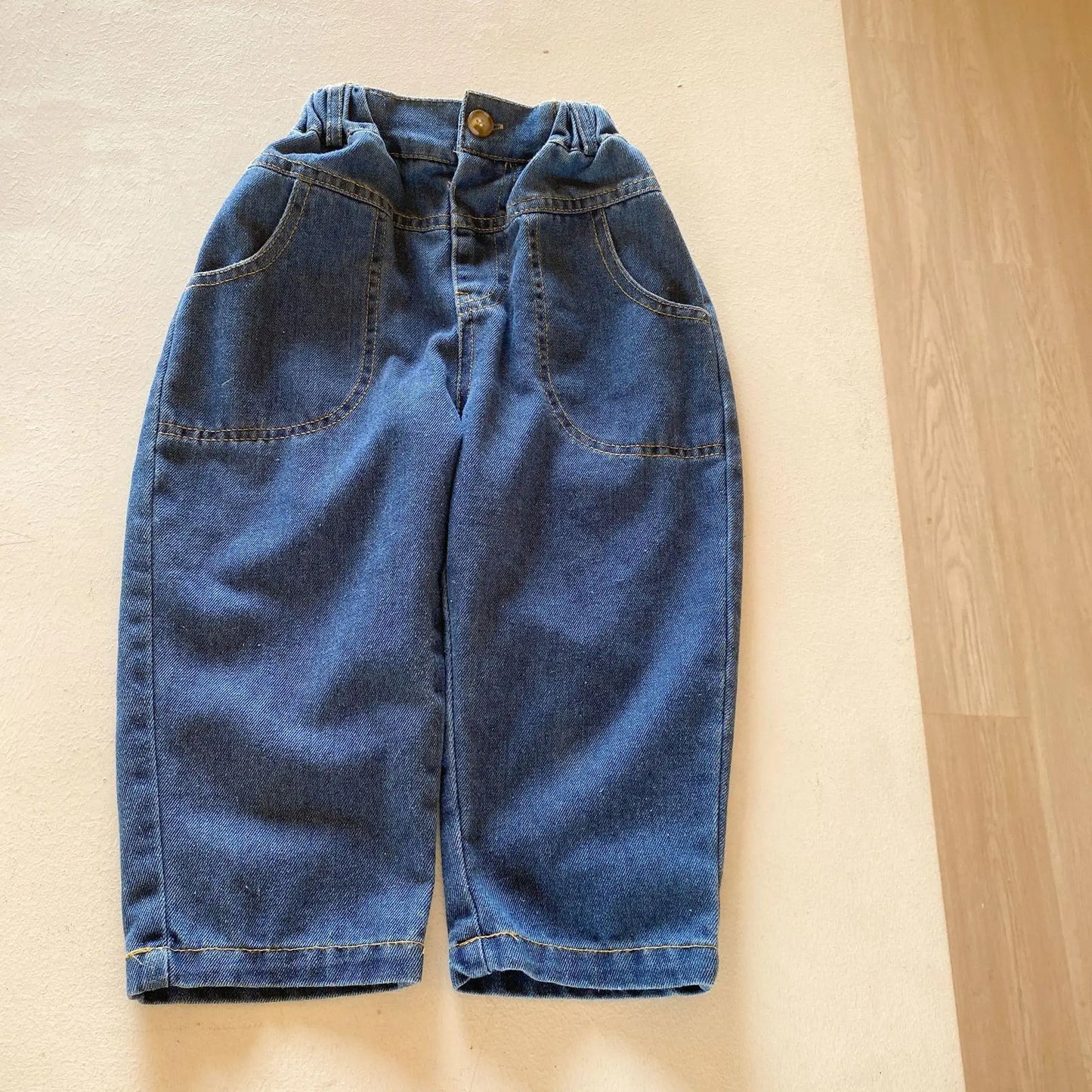 Boy Girl Casual Denim Pants Loose Baby Cotton Trouser