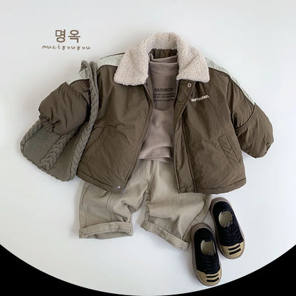 Boys And Girls Thickened Clothes Children Outerwear Casual Jackets