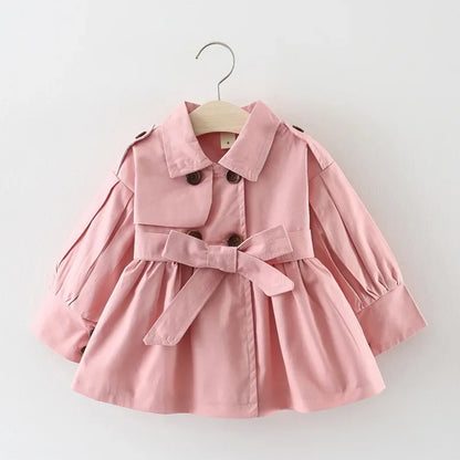 Baby Girls Jackets Casual Fashion Windbreaker for Infant Cotton Trench Outerwear