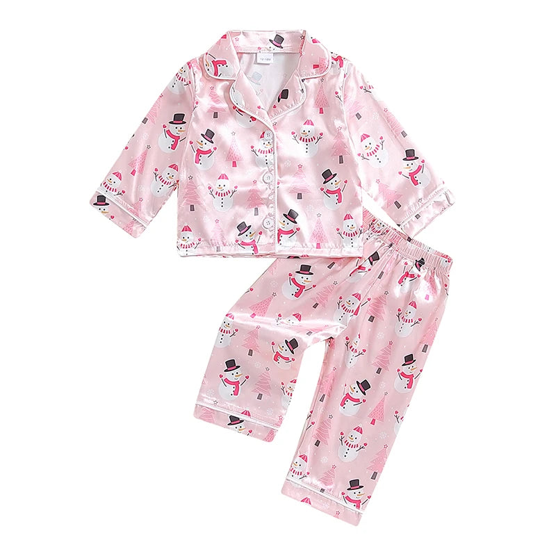 Boy Girl Christmas Pajamas Set