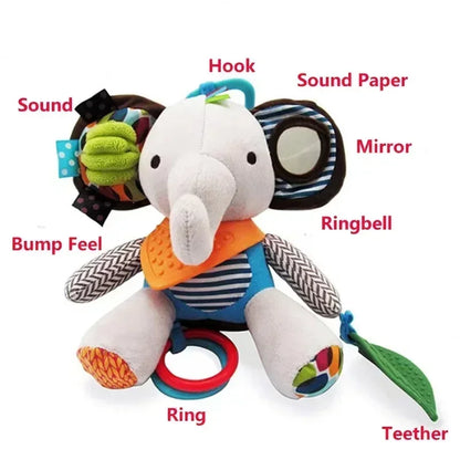 Baby Toys Plush Stuffed Rattle Toys Stroller Hanging Animals Bed Mobile Infant For baby toys