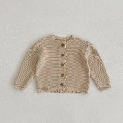 New Baby Long Sleeve Sweater Coat Boys Girls O-neck Cardigan Jacket