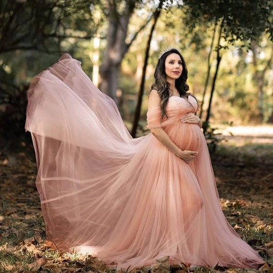 New Off Shoulder Maternity Dress for Photoshoot Lace Pregnant Dress Long Maxi Dress Maternity Gown
