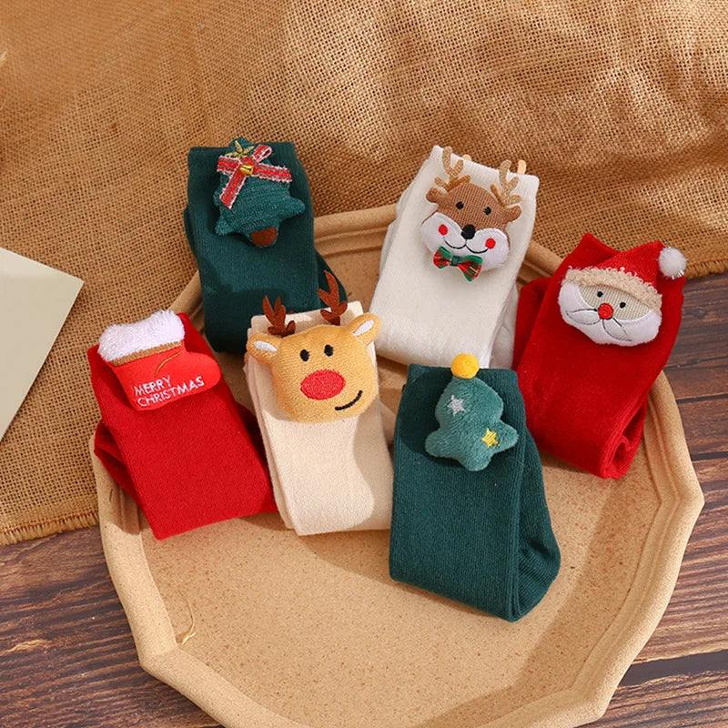 Girl Christmas Socks Newborn Girls Bow Floor Socks