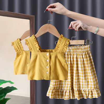 New Baby Girl Summer Short Sleeve Two Piece Suit