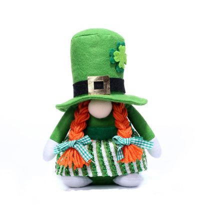 St Patrick's Day Rudolf Doll Irish Day Faceless Doll