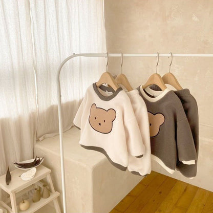 Cartoon Bear Hoodie Sweatpants Two-piece Set Western Style Leisure Suit