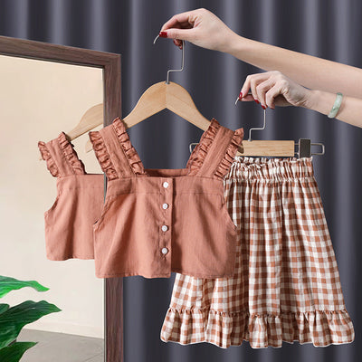 New Baby Girl Summer Short Sleeve Two Piece Suit