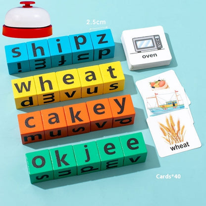 Children's 26 Letter Spelling Word Puzzle Building Block Toy